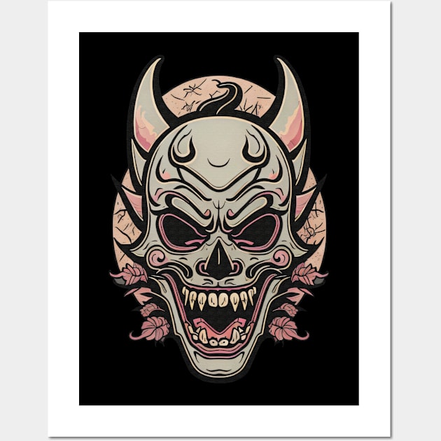 Evil Clown Mask Wall Art by DeathAnarchy